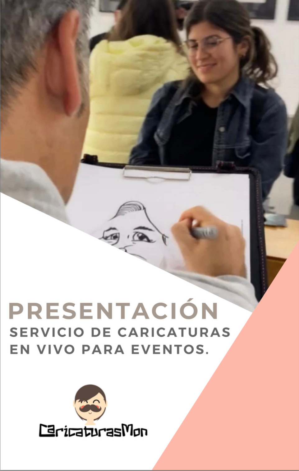 Caricatura realizada en directo durante un evento
